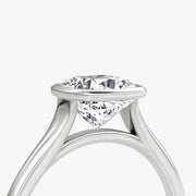 Cushion Cut - Bezel Ring - 14 K Gold